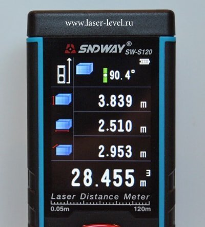 SNDWAY SW-S120 - вычисление объёма