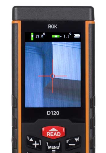 Лазерный дальномер RGK D120 видеокамера