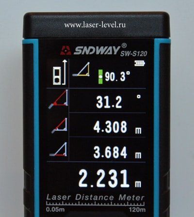 SNDWAY SW-S120 - вычисление расстояния через препятствие