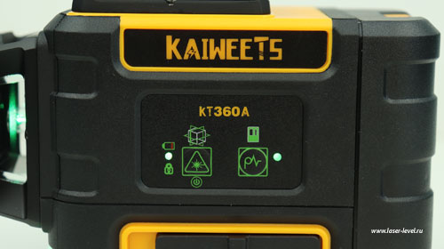 Кнопки управления лазерным уровнем Kaiweets KT360A.