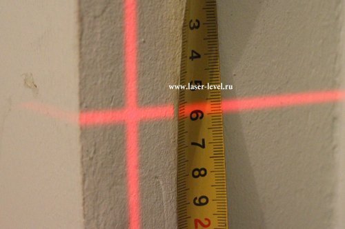 Толщина лазерной линии на 12 метрах