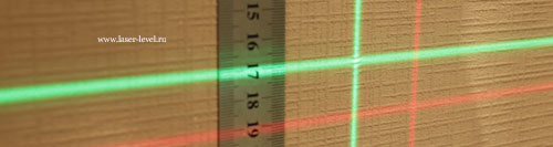 Толщина красной и зелёной лазерной линии на 10м у лазерного уровня Firecore F113XG (XR)