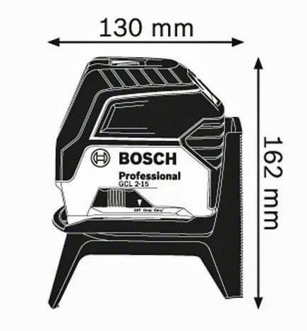 Размеры нивелира Bosch GCL 2-15