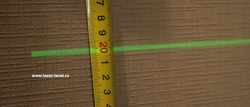 Толщина лазерных линий у лазерного уровня Huepar DT03 на 10 метрах.