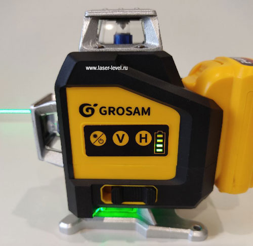 Элементы управления лазерным уровнем GROSAM WL-DW16