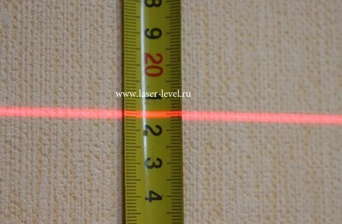 Толщина лазерной линии на 5 метрах